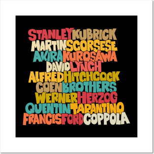 Legendary Movie Directors - Blockletter Typo Style Series Posters and Art